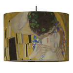 The Kiss (Klimt) - Lovers 16" Drum Pendant Lamp - Fabric