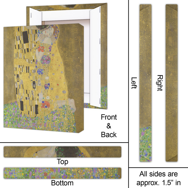 The Kiss (Klimt) - Lovers 16x20 - Canvas Print - Approval
