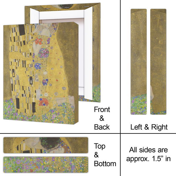 The Kiss (Klimt) - Lovers 8x10 - Canvas Print - Approval