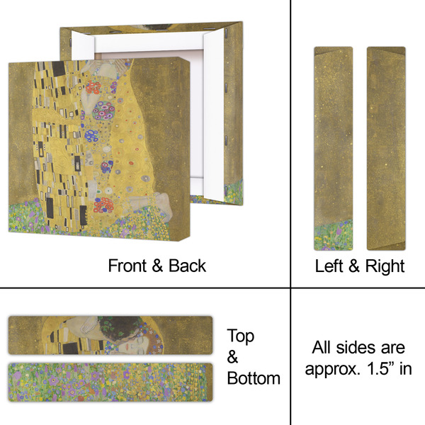 The Kiss (Klimt) - Lovers 8x8 - Canvas Print - Approval