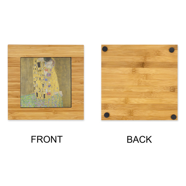 The Kiss (Klimt) - Lovers Bamboo Trivet with 6" Tile - APPROVAL