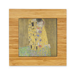 The Kiss (Klimt) - Lovers Bamboo Trivet with Ceramic Tile Insert