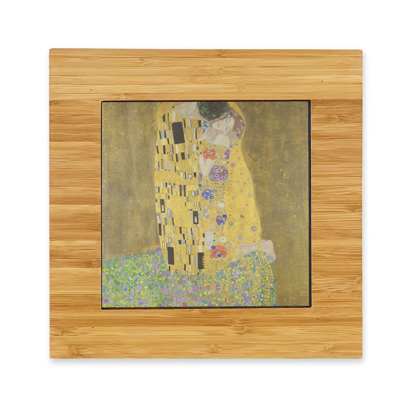 Custom The Kiss (Klimt) - Lovers Bamboo Trivet with Ceramic Tile Insert
