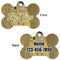 The Kiss (Klimt) - Lovers Bone Shaped Dog ID Tag - Large - Approval