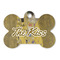The Kiss (Klimt) - Lovers Bone Shaped Dog ID Tag - Large - Front