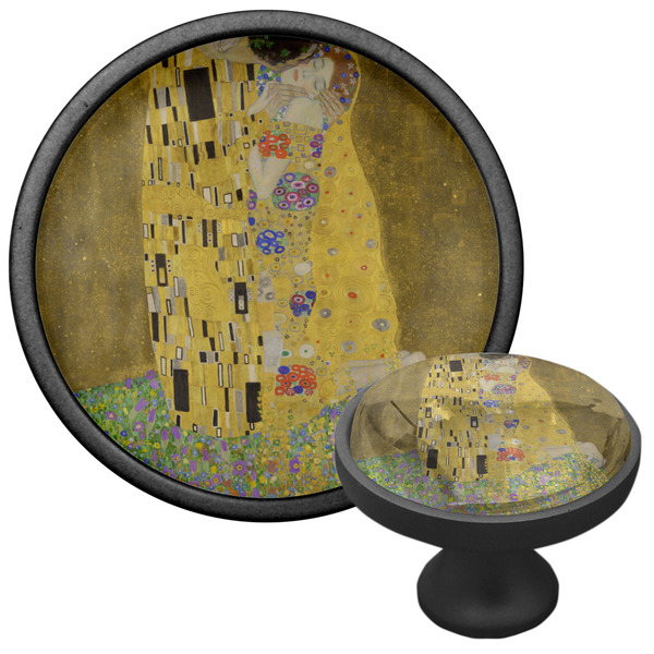 The Kiss (Klimt) - Lovers Cabinet Knob - Black - Multi Angle