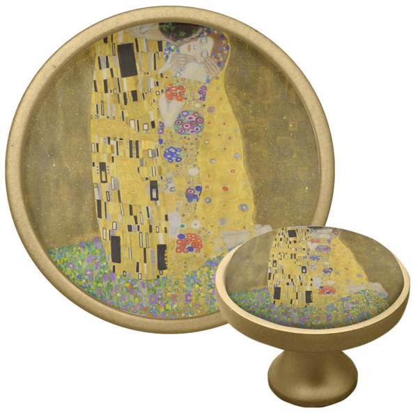 The Kiss (Klimt) - Lovers Cabinet Knob - Gold - Multi Angle
