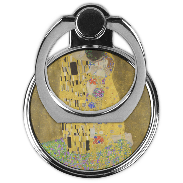 The Kiss (Klimt) - Lovers Cell Phone Ring Stand & Holder - Front (Collapsed)