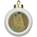The Kiss (Klimt) - Lovers Ceramic Ball Ornament