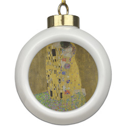 The Kiss (Klimt) - Lovers Ceramic Ball Ornament