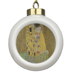 The Kiss (Klimt) - Lovers Ceramic Ball Ornament