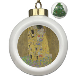 The Kiss (Klimt) - Lovers Ceramic Ball Ornament - Christmas Tree