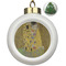 The Kiss (Klimt) - Lovers Ceramic Christmas Ornament - Xmas Tree (Front View)