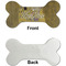 The Kiss (Klimt) - Lovers Ceramic Flat Ornament - Bone Front & Back Single Print (APPROVAL)