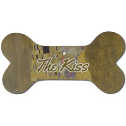The Kiss (Klimt) - Lovers Ceramic Dog Ornament - Front