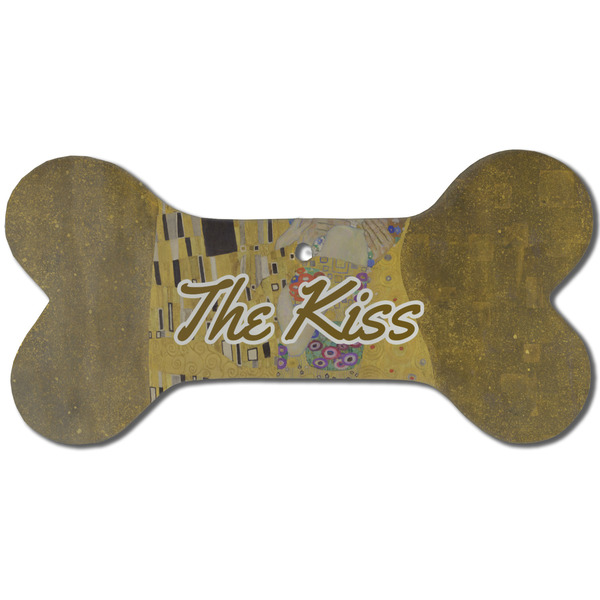 Custom The Kiss (Klimt) - Lovers Ceramic Dog Ornament - Front