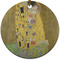 The Kiss (Klimt) - Lovers Round Ceramic Ornament