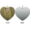 The Kiss (Klimt) - Lovers Ceramic Flat Ornament - Heart Front & Back (APPROVAL)