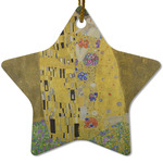 The Kiss (Klimt) - Lovers Star Ceramic Ornament