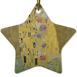 The Kiss (Klimt) - Lovers Star Ceramic Ornament