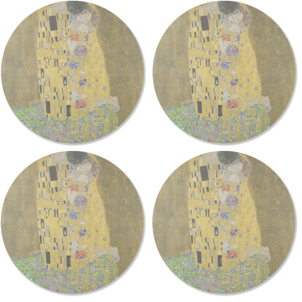The Kiss (Klimt) - Lovers Coaster Round Rubber Back - Apvl