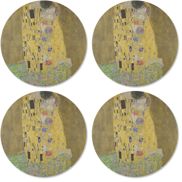 The Kiss (Klimt) - Lovers Coaster Round Rubber Back - Apvl