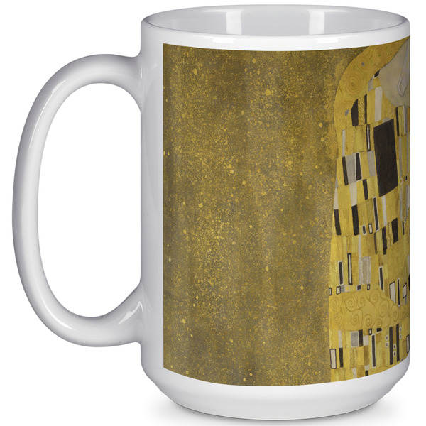 Custom The Kiss (Klimt) - Lovers 15 Oz Coffee Mug - White