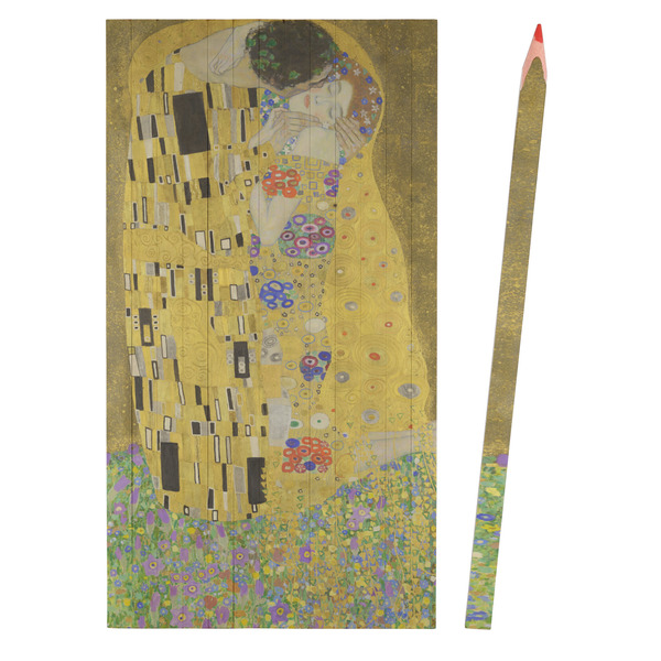 The Kiss (Klimt) - Lovers Colored Pencils - Front View