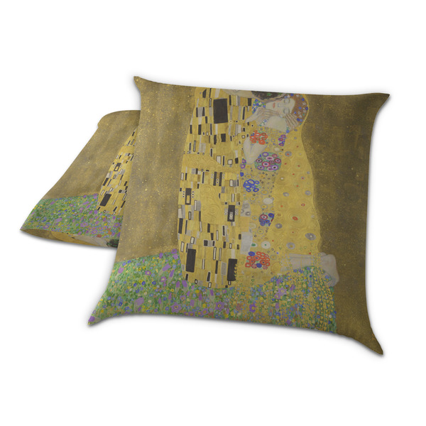 The Kiss (Klimt) - Lovers Decorative Pillow Case - TWO