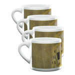 The Kiss (Klimt) - Lovers Double Shot Espresso Cups - Set of 4