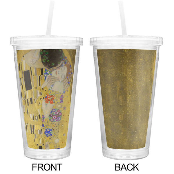 The Kiss (Klimt) - Lovers Double Wall Tumbler with Straw - Approval