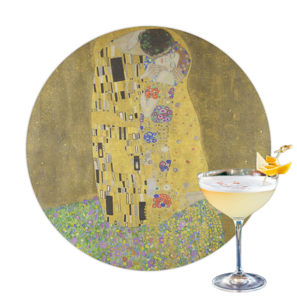 Custom The Kiss (Klimt) - Lovers Printed Drink Topper - 3.25"