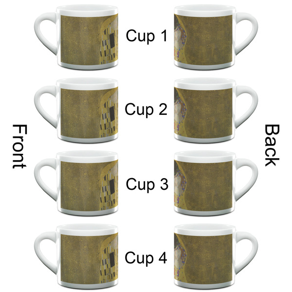 The Kiss (Klimt) - Lovers Espresso Cup - 6oz (Double Shot Set of 4) APPROVAL