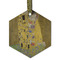 The Kiss (Klimt) - Lovers Frosted Glass Ornament - Hexagon