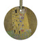 The Kiss (Klimt) - Lovers Frosted Glass Ornament - Round