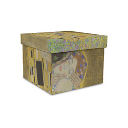 The Kiss (Klimt) - Lovers Gift Box with Lid - Canvas Wrapped - Small