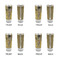 The Kiss (Klimt) - Lovers Glass Shot Glass - 2 oz - Set of 4 - APPROVAL
