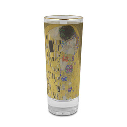 The Kiss (Klimt) - Lovers 2 oz Shot Glass -  Glass with Gold Rim - Single