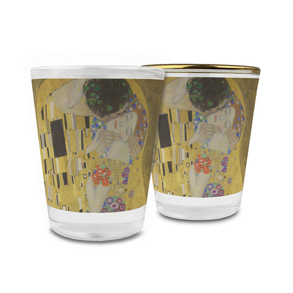 Custom The Kiss (Klimt) - Lovers Glass Shot Glass - 1.5 oz