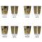 The Kiss (Klimt) - Lovers Glass Shot Glass - Standard - Set of 4 - APPROVAL
