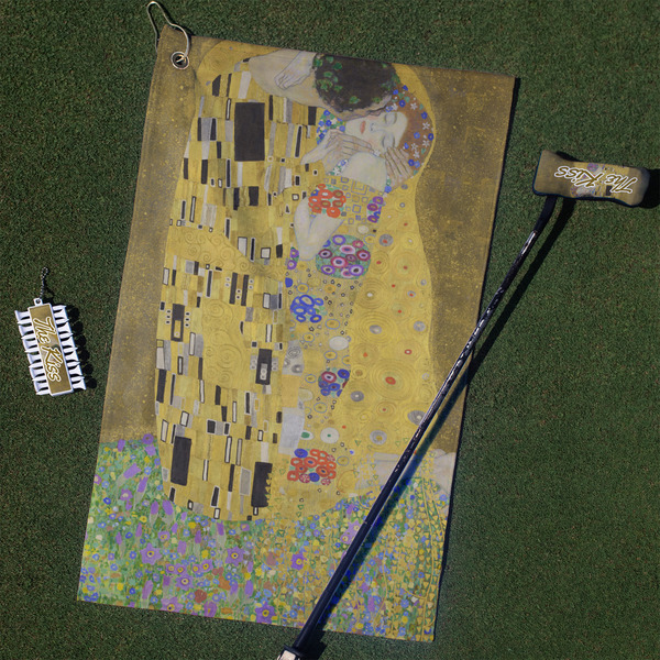 Custom The Kiss (Klimt) - Lovers Golf Towel Gift Set
