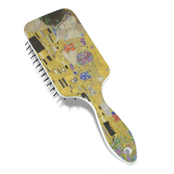 The Kiss (Klimt) - Lovers Hair Brush - Angle View