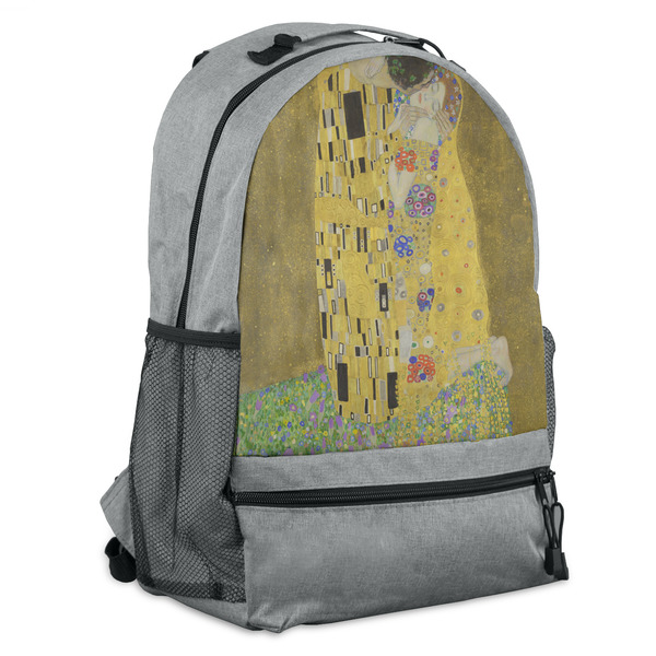 Custom The Kiss (Klimt) - Lovers Backpack - Grey