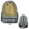 The Kiss (Klimt) - Lovers Large Backpack - Gray - Front & Back View