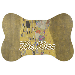 The Kiss (Klimt) - Lovers Bone Shaped Dog Food Mat (Large)