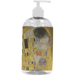 The Kiss (Klimt) - Lovers Plastic Soap / Lotion Dispenser (16 oz - Large - White)