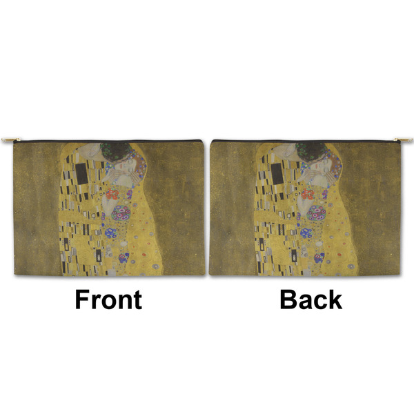 The Kiss (Klimt) - Lovers Large Zipper Pouch Approval (Front and Back)