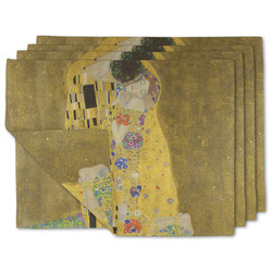 The Kiss (Klimt) - Lovers Double-Sided Linen Placemat - Set of 4