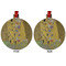 The Kiss (Klimt) - Lovers Metal Ball Ornament - Front and Back