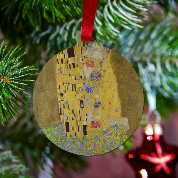 The Kiss (Klimt) - Lovers Metal Ball Ornament - Lifestyle